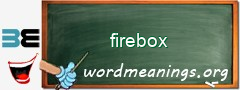 WordMeaning blackboard for firebox